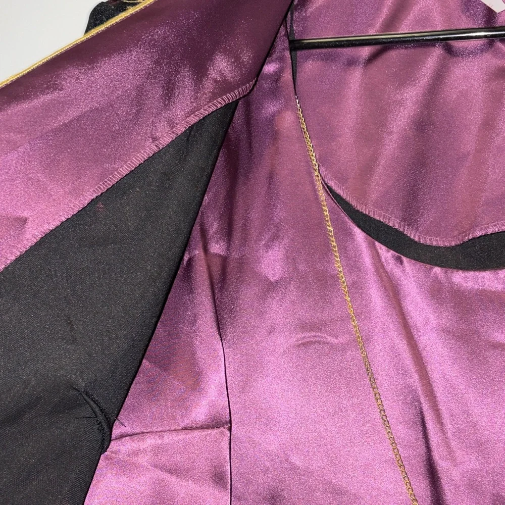 Dress Barn Black and Burgundy Velvet Blazer - Picture 5 of 7